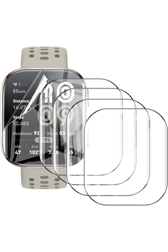 for 5 Pack Screen Protector for Smartwatch AMAZFIT Bip 6,Soft Flexible TPU Film Screen Protector for AMAZFIT Bip 6,Full Coverage,HD Clear,Support Fingerprint Unlock