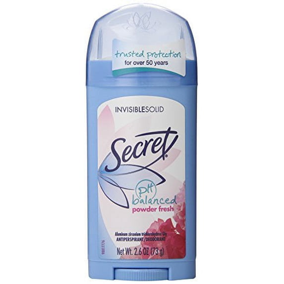 5 Pack Secret Anti-Perspirant Deodorant Invisible Solid Powder Fresh 2.60oz Each
