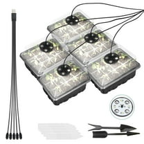 5-Pack Seed Tray Seed Starter Kit With Lights Basic Greenhouse Germination Kit For Seed Growth Start