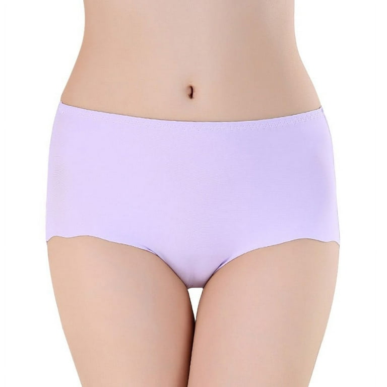 5 Pack Sexy Seamless Briefs Ultra-thin Traceless Trimming Ruffles Soft  Underwear Women's Panties Plus Size Panties S-3XL