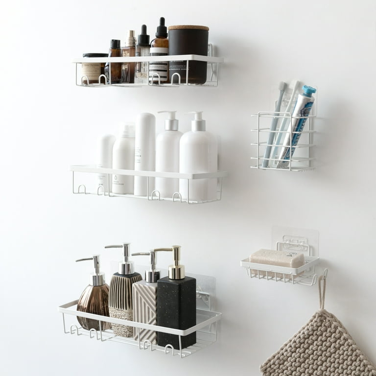 https://i5.walmartimages.com/seo/5-Pack-Shower-Caddy-Bathroom-Organizer-Shelf-with-14-Hooks-No-Drilling-Rustproof-Shower-Rack-Toothbrush-Holder-Soap-Dishes-White_364a5541-bd16-4849-9d49-00b5f06414d2.eb98e23bad5a9ad7d7dccb45fcd6c487.jpeg?odnHeight=768&odnWidth=768&odnBg=FFFFFF