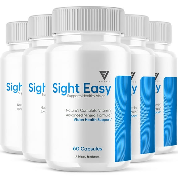 (5 Pack) Sight Easy Advanced Eye Health Support Formula Capsules, SightEasy Maximum Strength Eye Wellness Support Pills (300 Capsules)