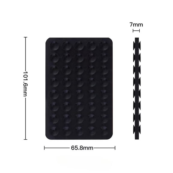 5 Pack Silicone Octo Cup Buddy Sticky Grip Holder for Cellphone, Silicone Suction Cup Phone Case Mount Double Sided, Hands - Free Solution for Cellphone Selfies & Video - Taking (Black)