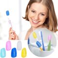 thumbnail image 1 of 5 Pack Silicone Toothbrush Head Cover Portable Travel Pod Protector For Home And Outdoor Use Hygienic Storage Cap, 1 of 5