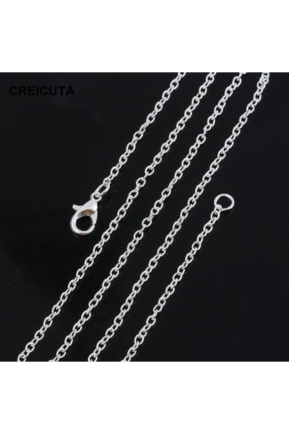 5-Pack Silver Necklace Chains - 16/18/20/22/24 Inch Lengths, 1mm Width, Unisex DIY Jewelry Chains for Men & Women, Versatile Replacement Chains