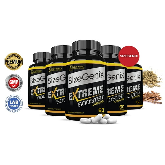(5 Pack) Sizegenix Mens Health Supplement 1484mg 300 Capsules