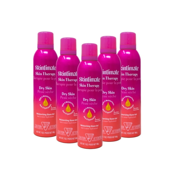 5 Pack Skintimate Skin Therapy Shave Gel Dry Skin 7 oz Each