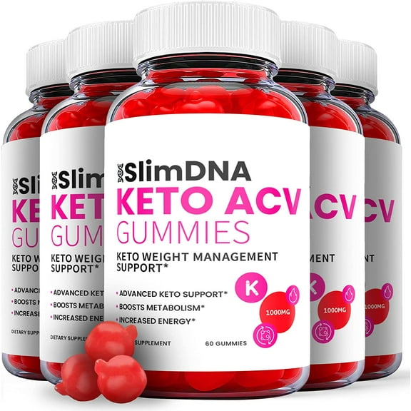 (5 Pack) Slim DNA Keto ACV Gummies - Supplement for Weight Loss - Energy & Focus Boosting Dietary Supplements for Weight Management & Metabolism - Fat Burn - 300 Gummies
