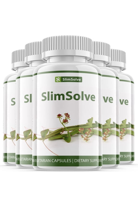 (5 Pack) Slim Solve - Keto Weight Loss Formula - Energy & Focus Boosting Dietary Supplements for Weight Management & Metabolism - Advanced Fat Burn Raspberry Ketones Pills - 300 Capsules