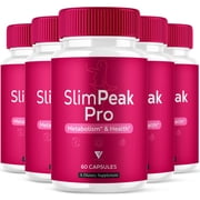5 Pack SlimPeak Pro Weight Support, Slim PeakPro Supplement 300 Capsules
