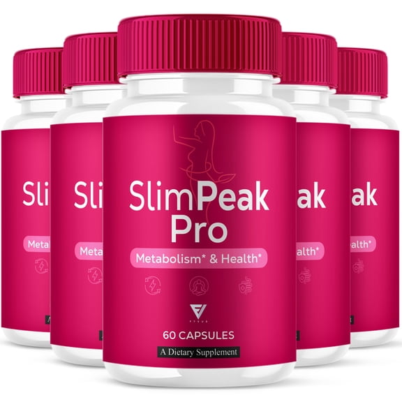 (5 Pack) SlimPeak Pro Weight Support, Slim PeakPro Supplement (300 Capsules)