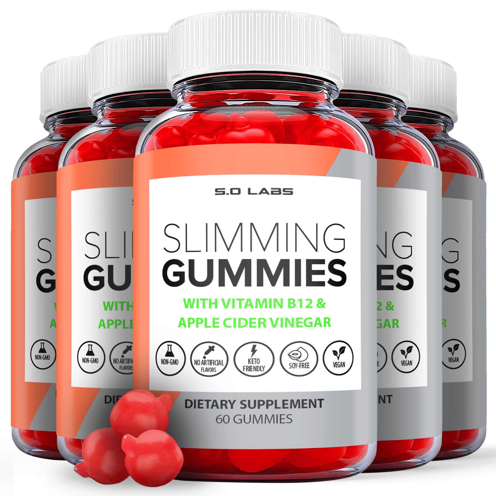 (5 Pack) Slimming Gummies It Works for Weight Loss,Slimming Gummies It Works with Apple Cider Vinegar,Slimming Gummies It Works Bajar de Peso,Slimming Gummies It Works for Women and Men (300 Gummies)