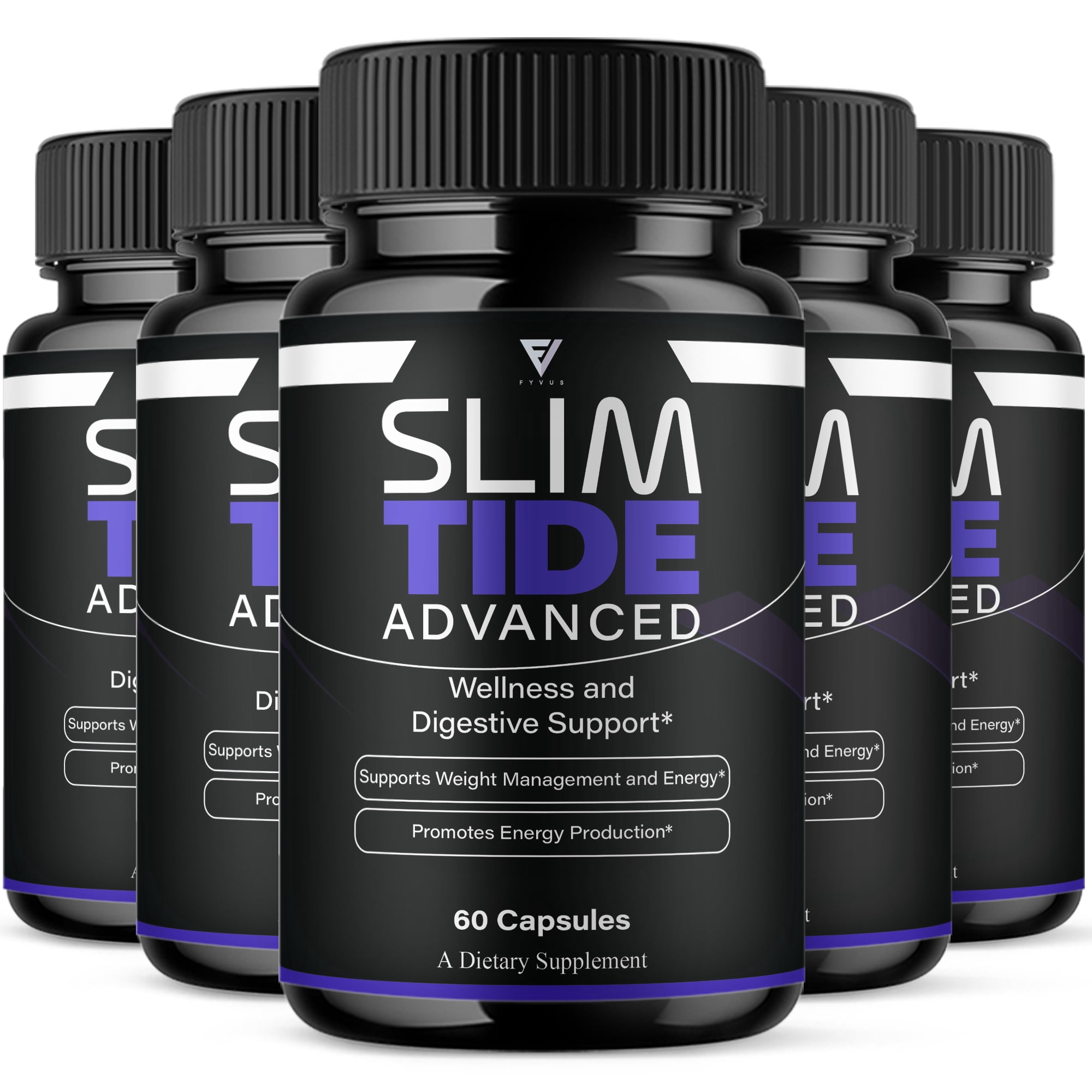 (5 Pack) Slimtide Advanced Health Mangement Capsules, Slim Tide (300 Capsules)