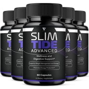 5 Pack Slimtide Advanced Health Mangement Capsules, Slim Tide 300 Capsules