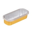 thumbnail image 1 of 5 Pack Small Foil Pans Heavy Duty Aluminum Leftover Containers Holders,Disposable Baking Tins Foil Pans To Go Containers for Cooking, Baking, Catering Party Meal Prep, Freezer Safe(Gold,6.5x2.5x1.2"), 1 of 9