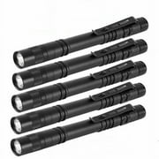 TEYJRY Mini LED Flashlight, 5 Pack Handheld Tactical Pocket Pen Light with Clip