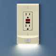 thumbnail image 1 of 5 Pack, SnapPower MotionLight [FOR GFCI OUTLETS] - Motion Detecting LED Night Lights Built-In to Wall Plate - Bright/Dim/Off Options - Automatically On/Off Sensor - (Light Almond, GFCI), 1 of 5
