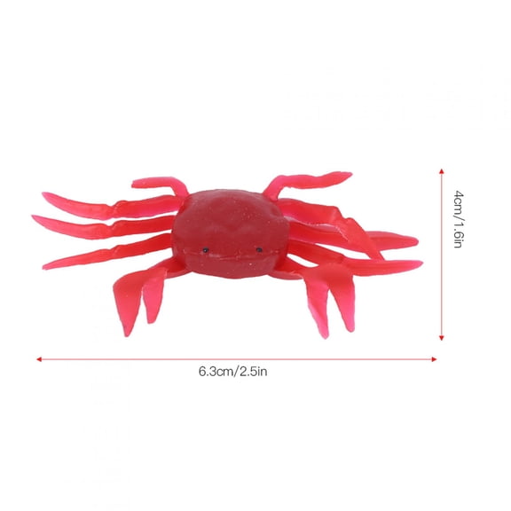 5-Pack Soft PVC Simulation Crab Fishing Lures - 2.5 Inch Red Artificial Bait with Moving Legs for Ocean Lake River Fishing 5Pcs