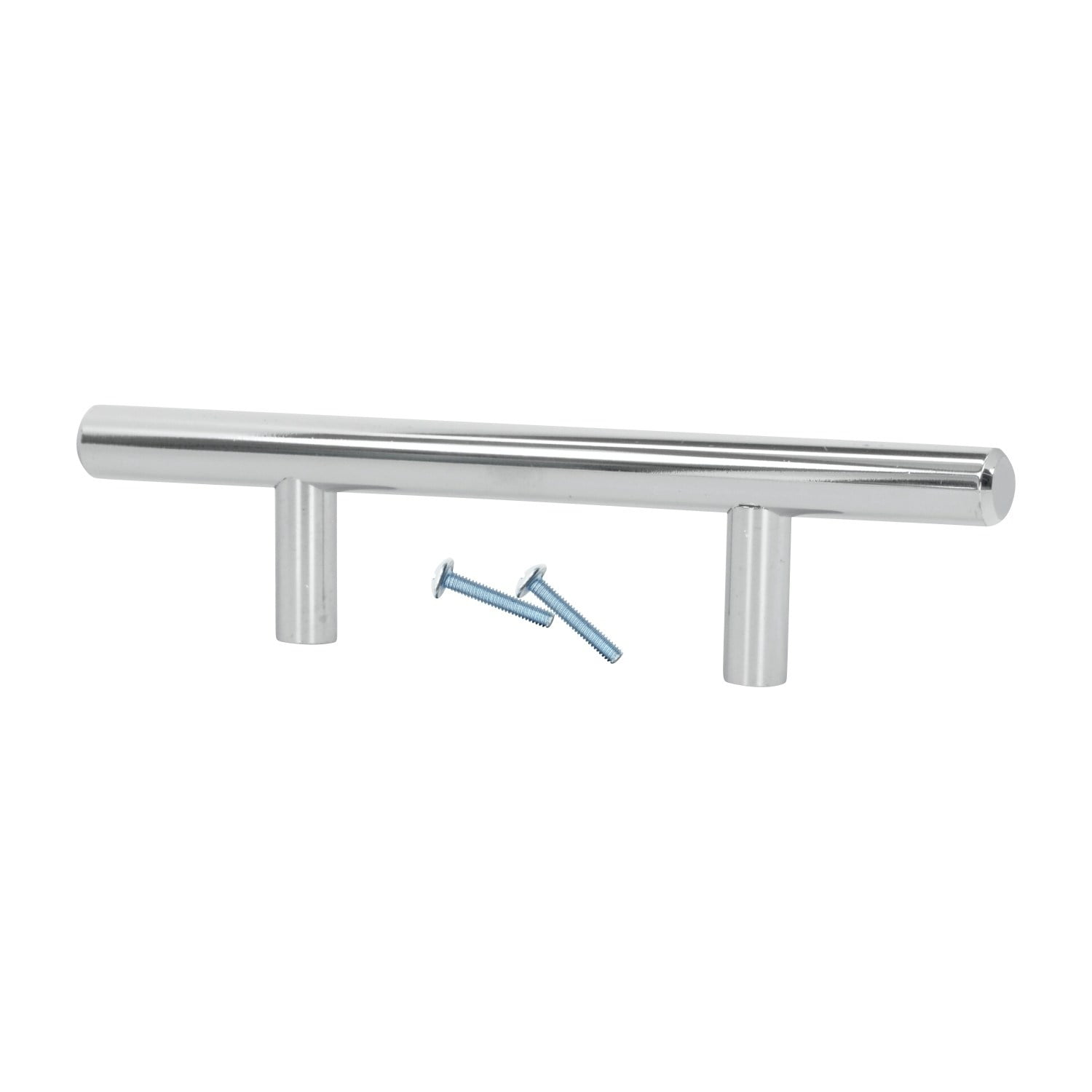 Solid Chrome Finish Metal Bar Pull Handle, 3" Center-to-Center