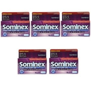 5 Pack Sominex Nighttime Sleep-Aid Maximum Strength 16 Caplets Each