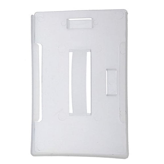5 Pack - Specialist ID Lightweight Multi Card Badge Holder - Semi-Hard Plastic Holder for Multiple ID Badges (Up to 4 Standard Cards) Use Vertical or Horizontal