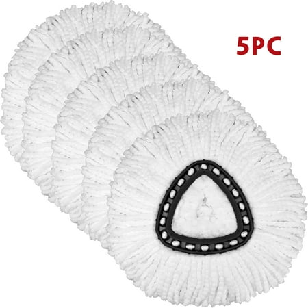 5 Pack Spin Mop Refill - Replacement Head Compatible with O, Microfiber Spin Mop Refills,clean the floor. Easy Floor Cleaning Mop Head Replacement - Bonison