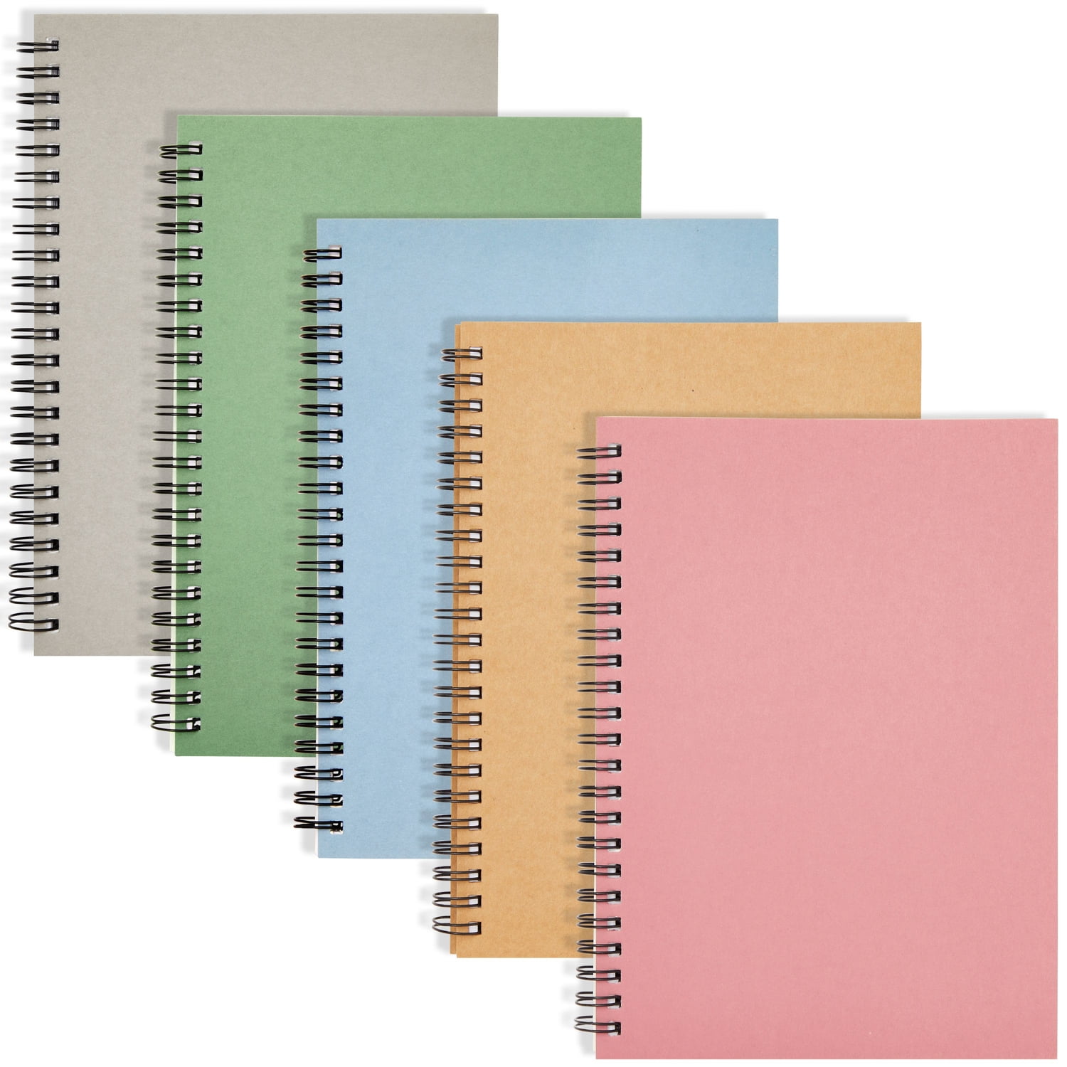 "5 Pack Hardback Spiral Journal - 6"&quo