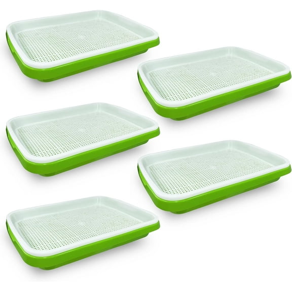5-Pack Sprouts Growing Kit, Bean Sprouts Tray, Soil-Free Sprouting Tray, Ideal for Mung, Wheatgrass, Indoor Gardening