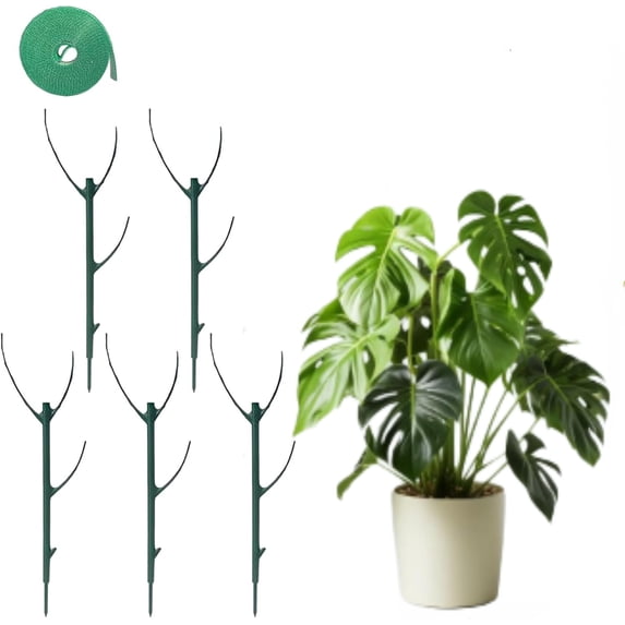 5 Pack Stackable Monstera Plant Support, 2025 New Plant Stakes for Indoor and Outdoor Plants Use, Garden Stakes for Climbing and Potted Plants, Pothos, Philodendron (5 Pack)