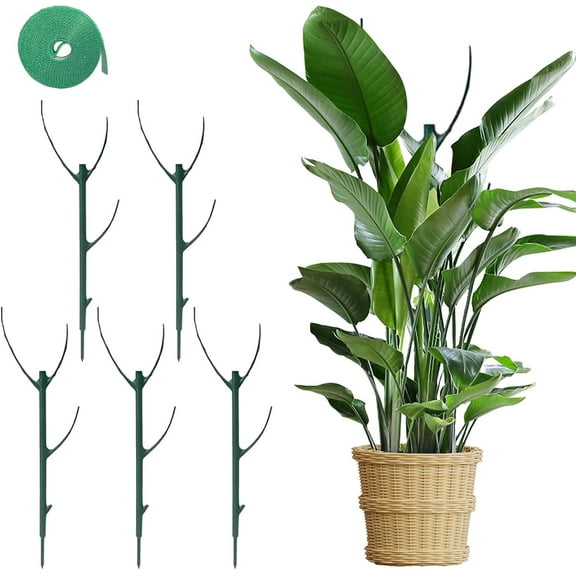 5 Pack Stackable Monstera Plant Support, 2025 New Plant Stakes for Indoor and Outdoor Plants Use, Garden Stakes for Climbing and Potted Plants, Pothos, Philodendron
