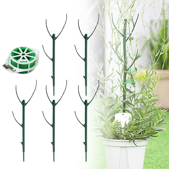 5 Pack Stackable Monstera Plant Support,Garden Plant Support Stakes for Plants,Climbing Plant Support Structures Plant Holder Stick Moss Pole for Support Tall Potted Plants(5*Pack+1*Velcro)