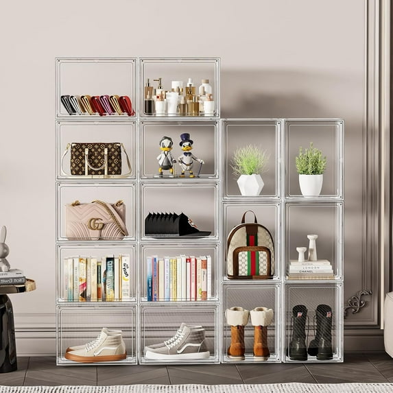 5 Pack Stackable Storage Bins with Lids