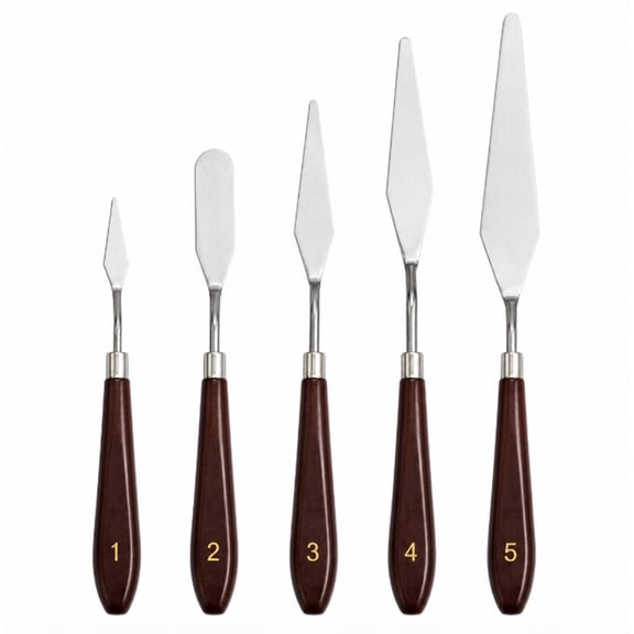 5 Pack Palette Knife Set, Painting Scraper Spatulas for Oil Painting and Artwork, TIKA