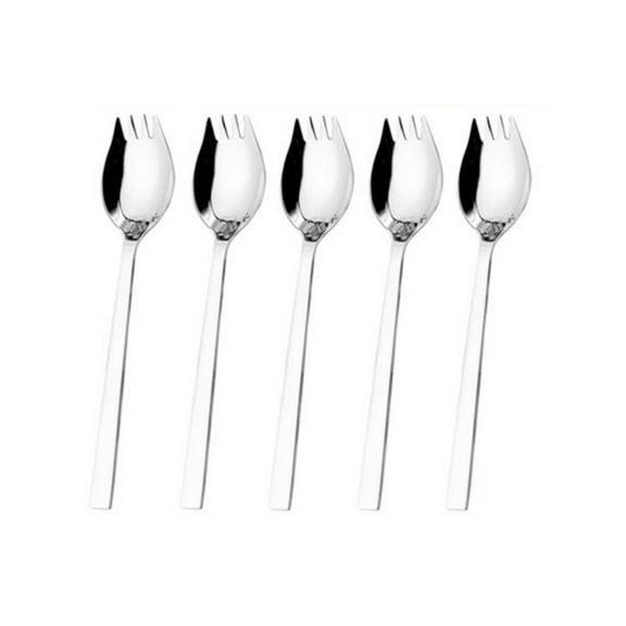 5 Pack Stainless Sporks For Everyday Use Back To School Lunch Supplies Camping Hiking Heavy Duty Flatware Set