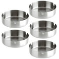 thumbnail image 1 of Juvale 5-Pack Stainless Steel Ash Tray - 4 x 4 x 1.2 in, Silver, Modern Design - 3-Slot Metal Ashtray for Indoor & Outdoor Patio Use, 1 of 10
