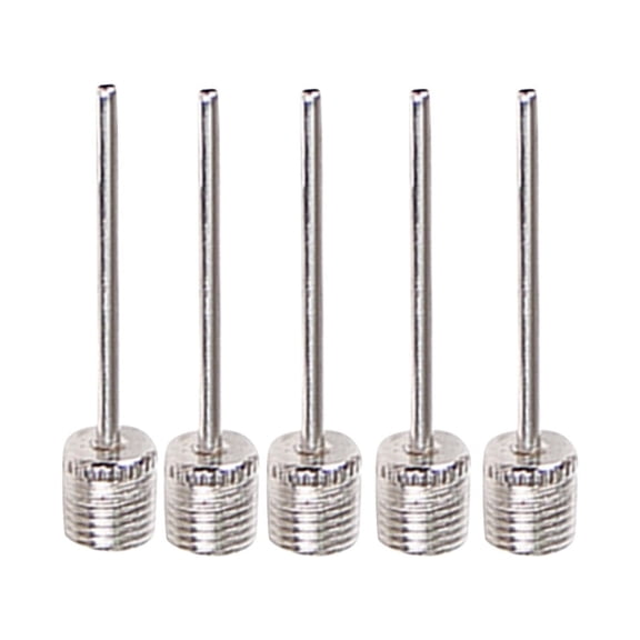 5-Pack Stainless Steel Ball Pump Needles, Portable Inflator Needles for Basketball Football Volleyball Soccer & Balloon, American Style Filling Adapter Inflation