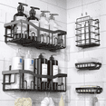 thumbnail image 1 of 5 Pack Stainless Steel Shower Caddy No Drill Adhesive Bathroom Organizer with Inside Shower, Kitchen & Home Decor Storage, 1 of 6