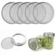 5 Pack Stainless Steel Sprouting Lids 86mm Sprouting Jar Strainer Lid