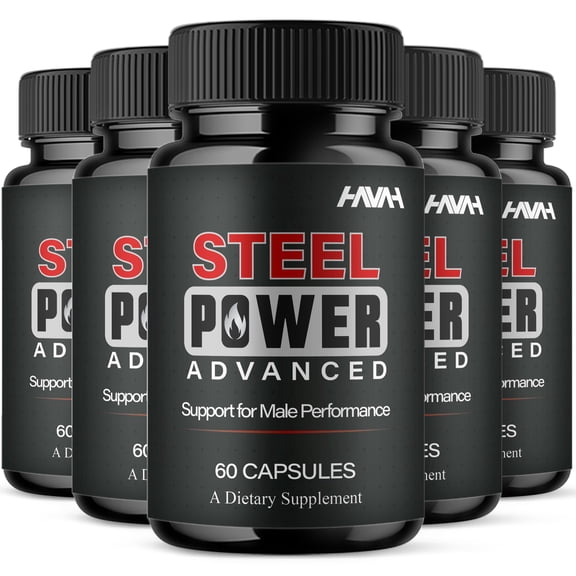 (5 Pack) Steel Power Advanced Wellness Supplement, SteelPower Maximum Strength (300 Capsules)