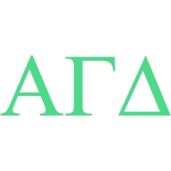 5 Pack - StickerDad Alpha Gamma Delta Sorority V1 - Greek Vinyl Decal by StickerDad - Size: 6", Color: Lime Green - Windows, Walls, Bumpers, Laptop, Lockers, etc.