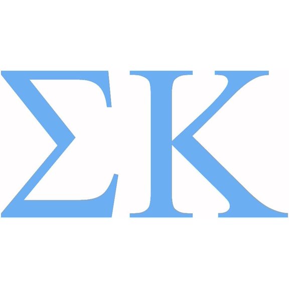 5 Pack - StickerDad Sigma Kappa (Officially Licensed Product) Size: 6", Color: Light Blue for Windows, Walls, Bumpers, Laptop, Lockers, etc.