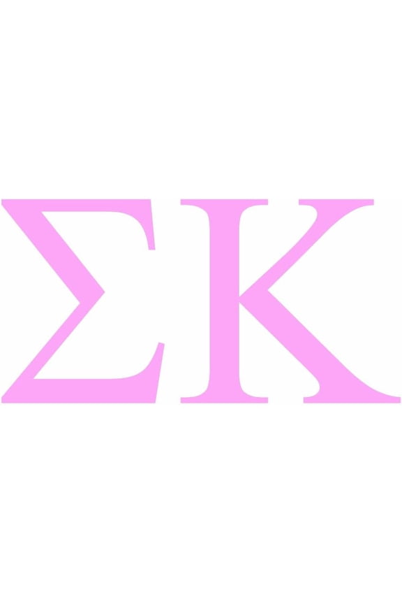 5 Pack - StickerDad Sigma Kappa (Officially Licensed Product) Size: 6", Color: Light Pink for Windows, Walls, Bumpers, Laptop, Lockers, etc.