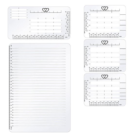 5 Pack Straight Line Stencil for Journaling and Envelope Addressing Guide Stencil Templates Set Spacing Line Ruler Guide