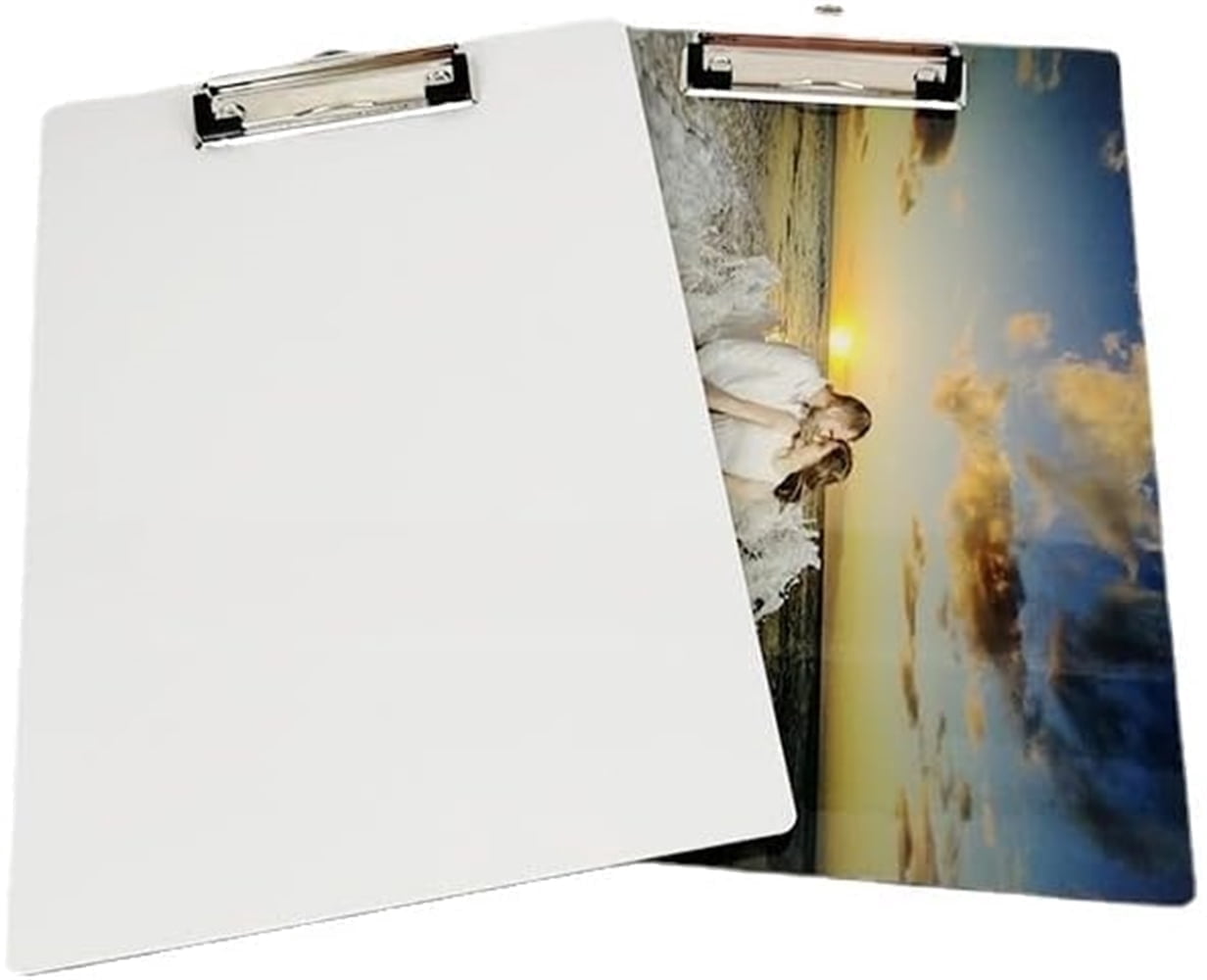 5 Pack Sublimation Blank A5 MDF Board Clip 8.9 '' x 6.5 '' Wooden Folder Writing Pad Office Products