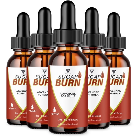 (5 Pack) Sugar Burn Blood Support, Sugar Burn Drops (10 oz)