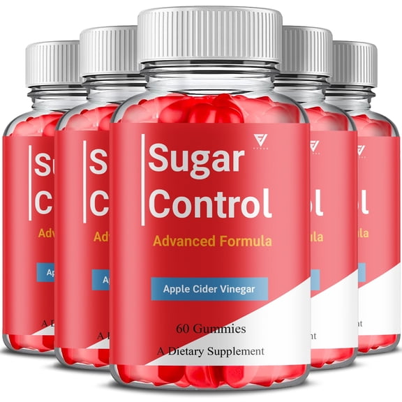 (5 Pack) Sugar Control Keto Gummies, SugarControl Keto ACV and Advanced Overall Health Support Formula (300 Gummies)