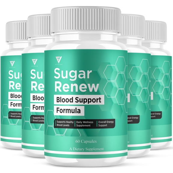 (5 Pack) Sugar Renew Blood Support Formula, SugarRenew Supplement (300 Capsules)