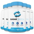 thumbnail image 1 of (5 Pack) Sugar Switch Glycogen Pills, SugarSwitch Capsules Advanced Blood Health Formula Supplement, 60 Capsules per Bottle, 1 of 5