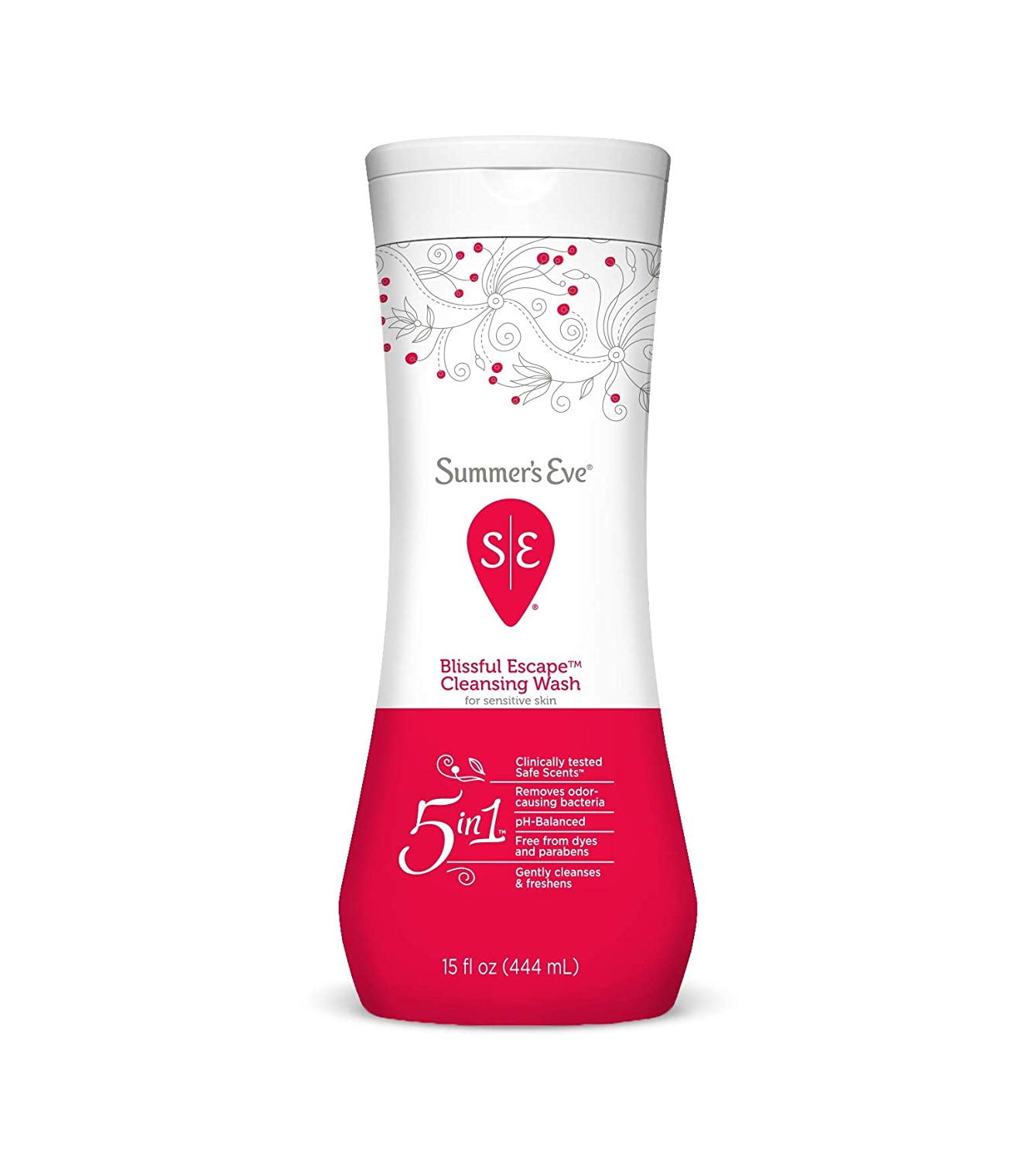 5 Pack Summer's Eve Cleansing Wash, Blissful Escape, 15 fl oz