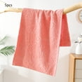 thumbnail image 1 of 5-Pack Super Soft Absorbent Quick-Drying Face Towels Set for Kitchen Dishwashing Bathroom Facial Care High Durability Flannel Fabric Multipurpose Home Cleaning Cloth Coral Velour, 1 of 6